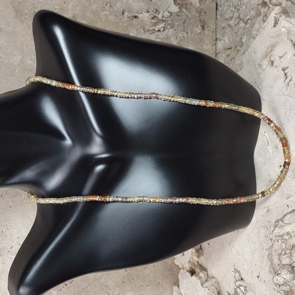 Multi Color Faceted Gemstone Necklace - Picture 3 of 5